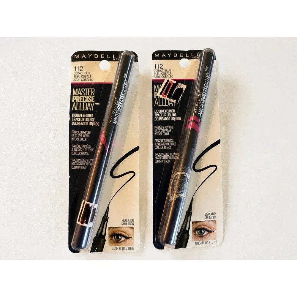 Maybelline Master Precise All Day Liquid Eyeliner 112 Cobalt Blue Lot Of 2 New